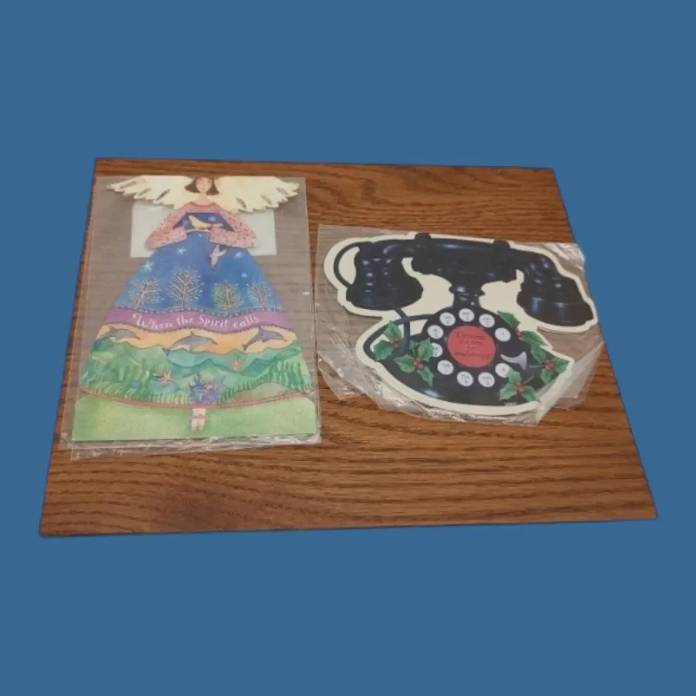 Unused Vintage Hallmark DieCut Greeting Sprint Collectible Expired Calling Cards